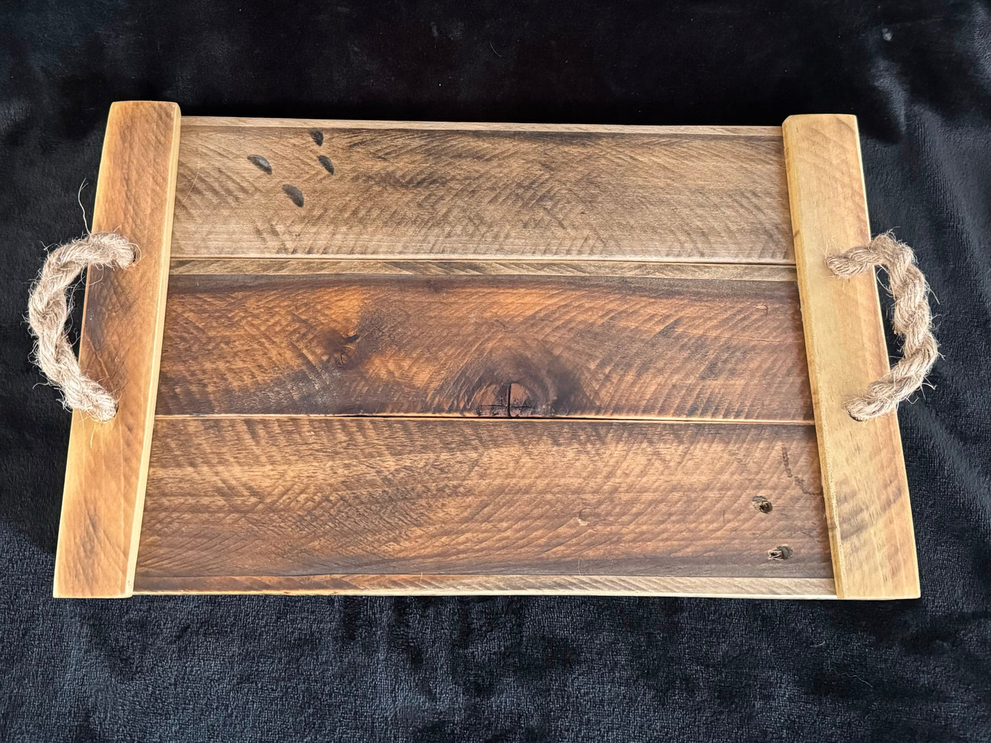 Rustic Farmhouse Ottoman tray, coffee table tray, table centerpiece, riser