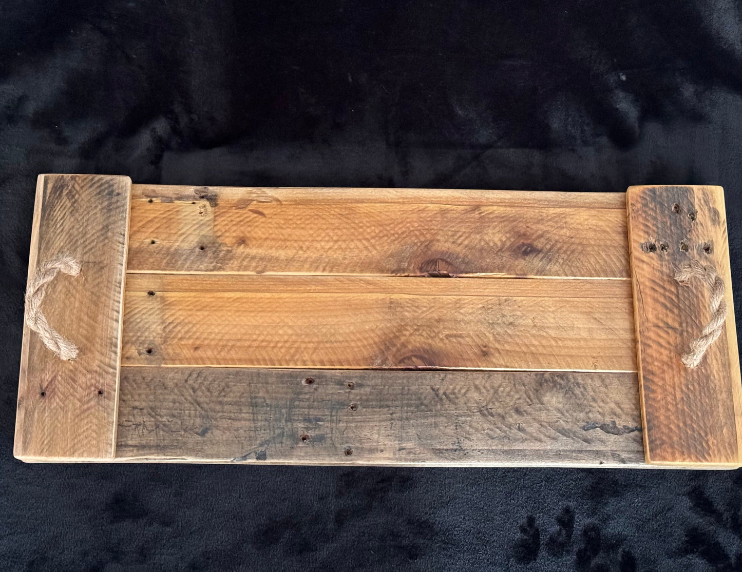 Rustic Farmhouse Ottoman Tray, table centerpiece, riser