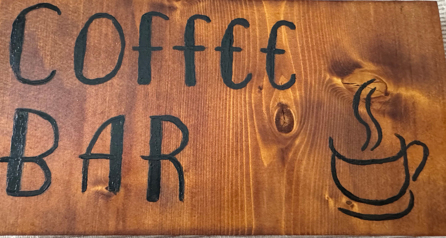 Coffee Bar Station Sign